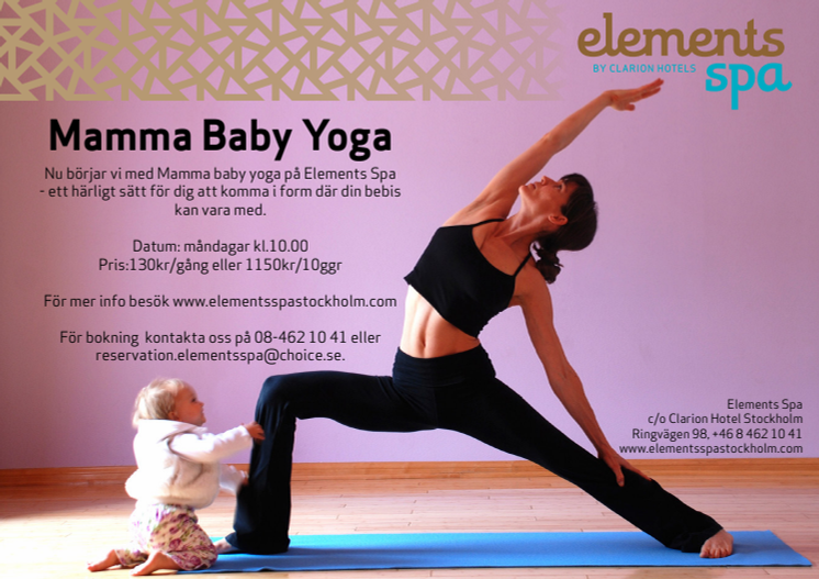 Mamma baby yoga på Elements spa