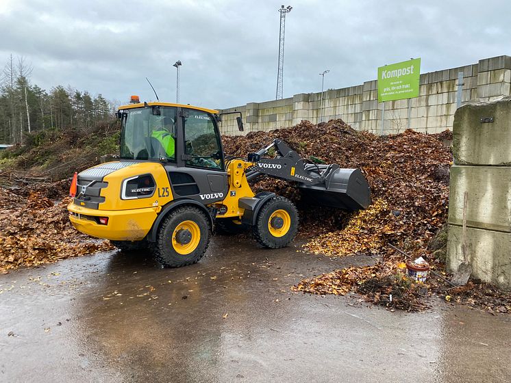 Volvo L25 Electric i arbete på Lilla Nyby