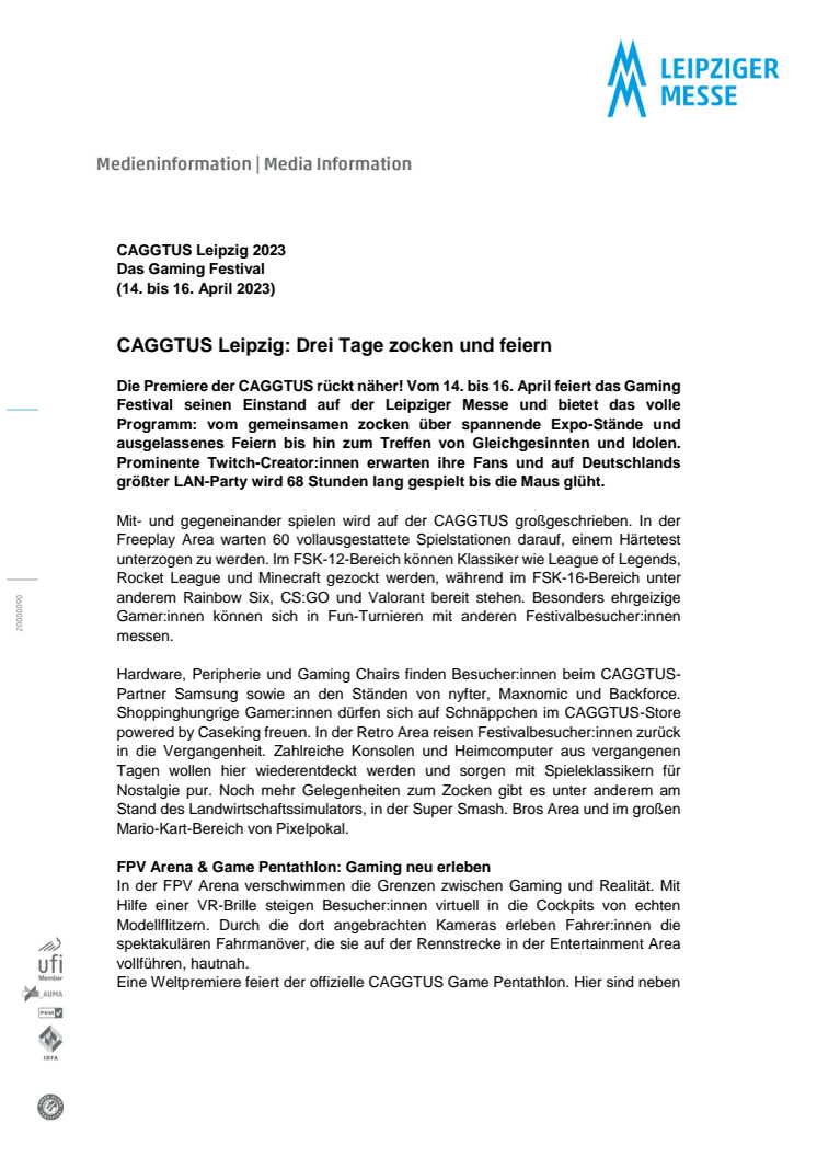 Medienservice CAGGTUS - Leipziger Messe GmbH