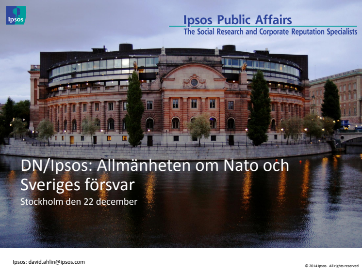 DN/Ipsos: Allmänheten om Nato och Sveriges försvar - Ökat stöd för svenskt Nato-medlemskap