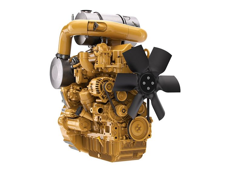 Motorn CAT C3.6 EU steg V med motormonterad avgasrening. 