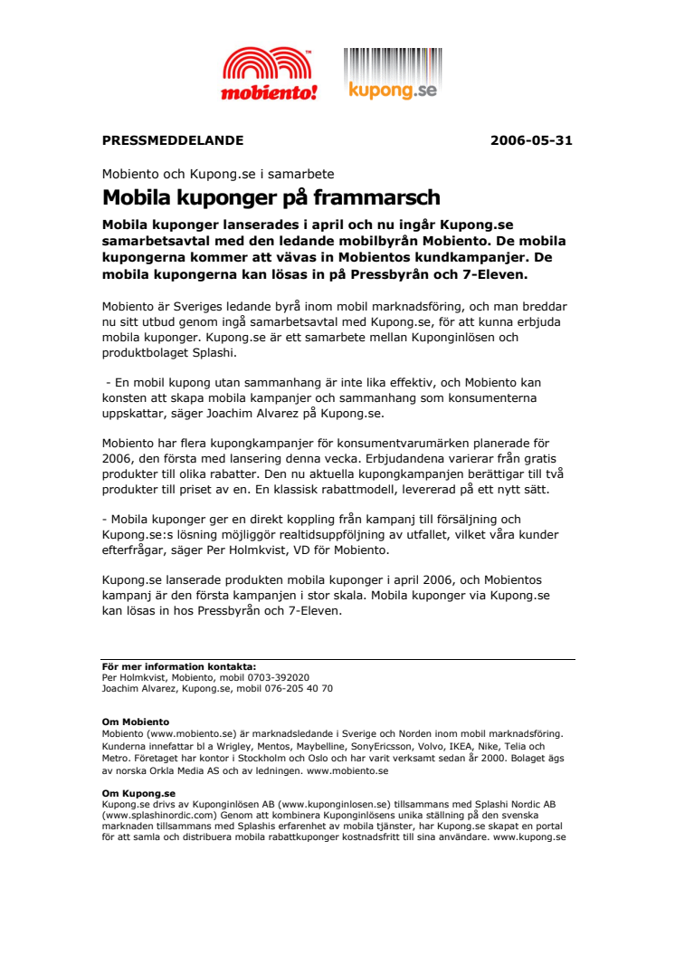 Mobila kuponger på frammarsch