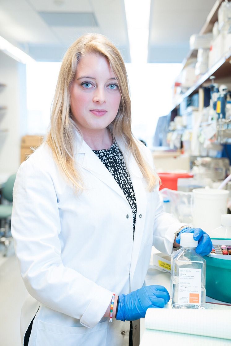 Linda Bojmar, postdoktor vid institutionen för immunologi, genetik och patologi vid Uppsala universitet och vid Weill Cornell Medicine, USA. 