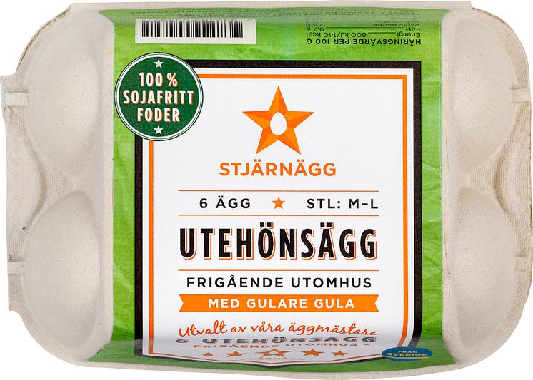 Utehönsägg 6-p 2020 ovan