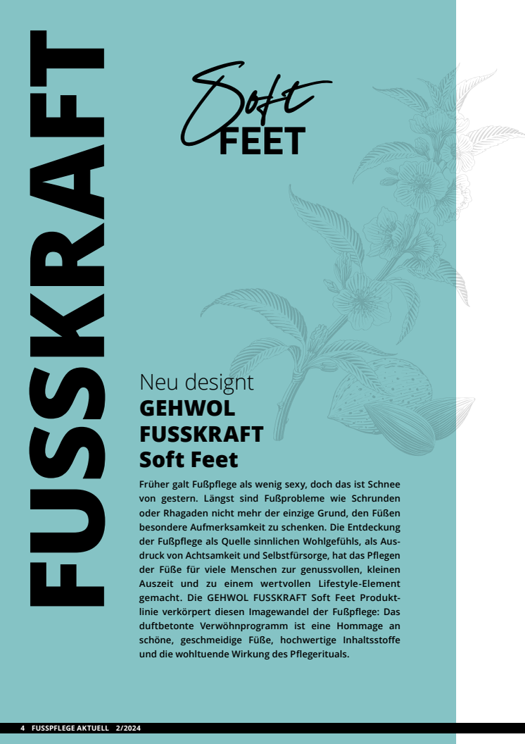 GEHWOL FUSSKRAFT SOFT FEET Relaunch - Sinnliches Update für samtweiche Füße und Beine