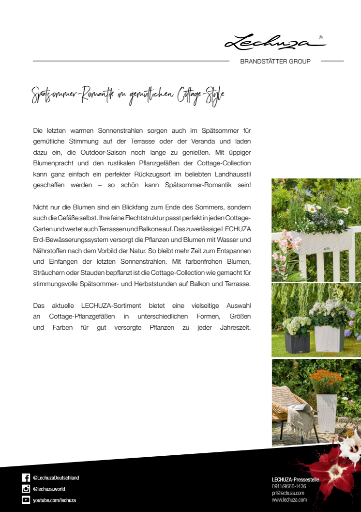 Spätsommer-Romantik im gemütlichen Cottage-Style