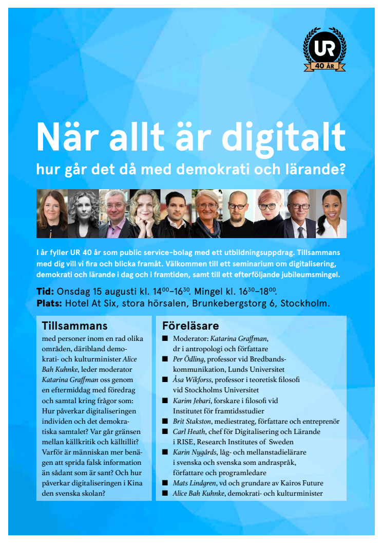 UR framtidsspanar om digitaliseringens påverkan på demokrati och lärande 