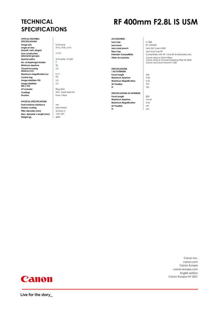 RF 400mm F2.8L IS USM_PR Spec Sheet.pdf