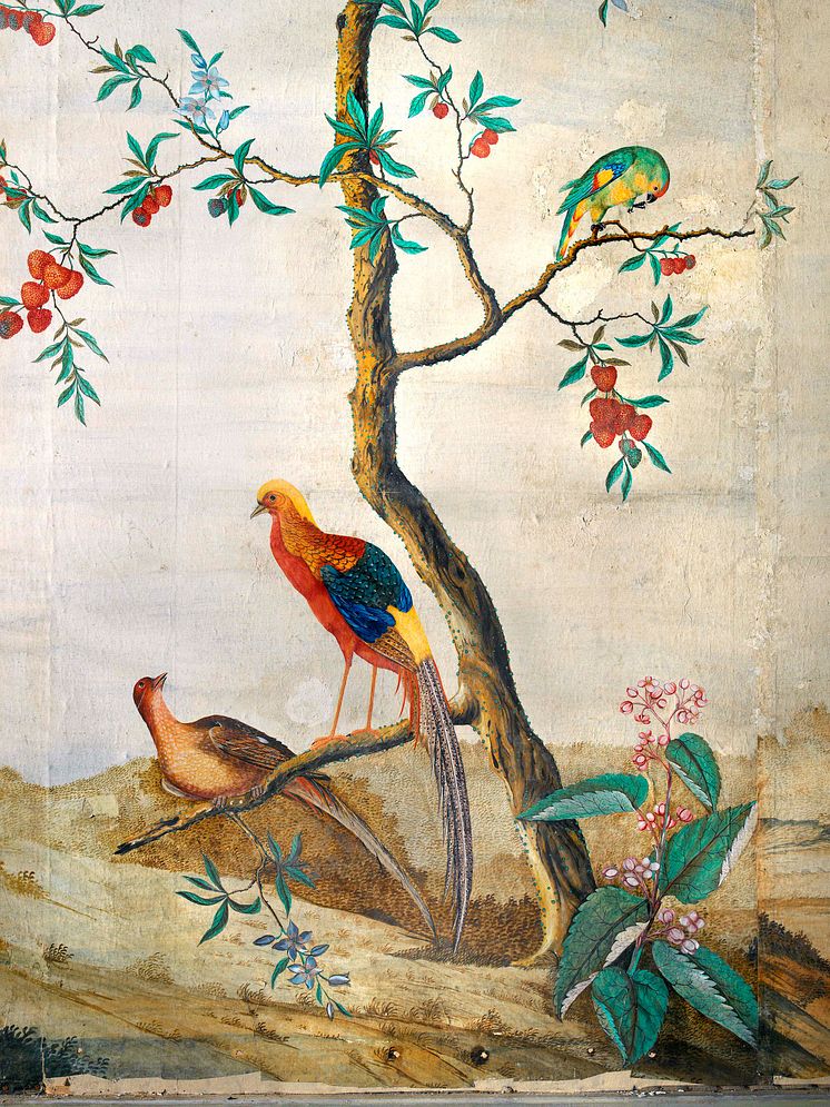 Svindersvik, kinesisk rispappertapet, foto Mats Landin, Nordiska museet