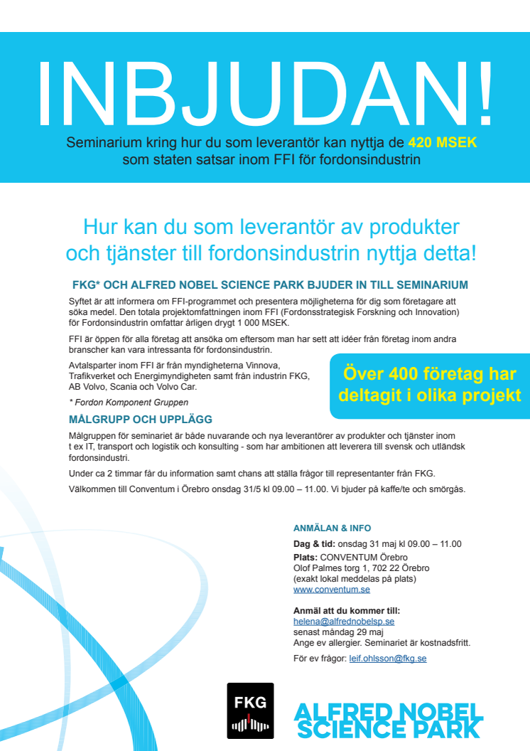 FFI-information i Örebro 31 maj 2017