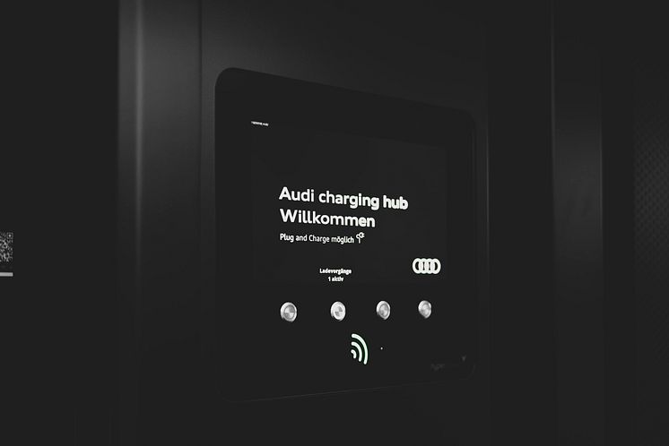 Audi charging hub hvor ladeplads kan reserveres