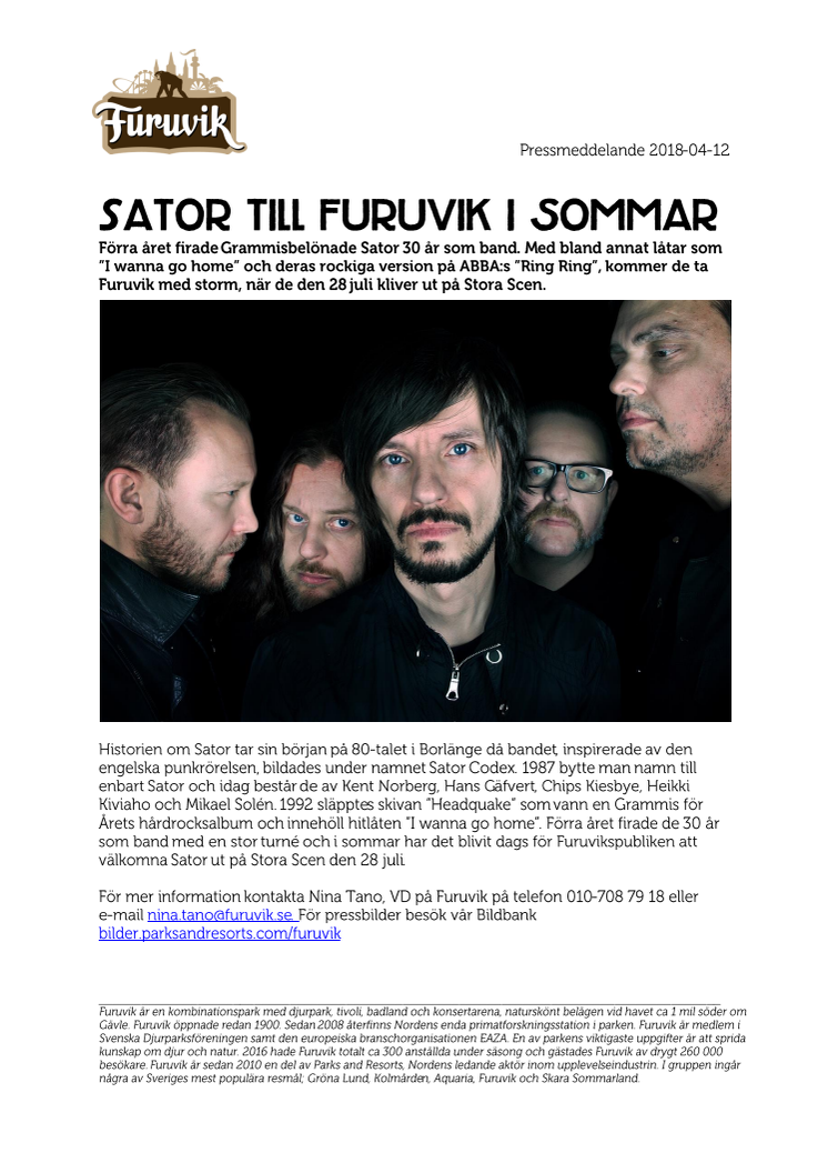 Sator till Furuvik i sommar
