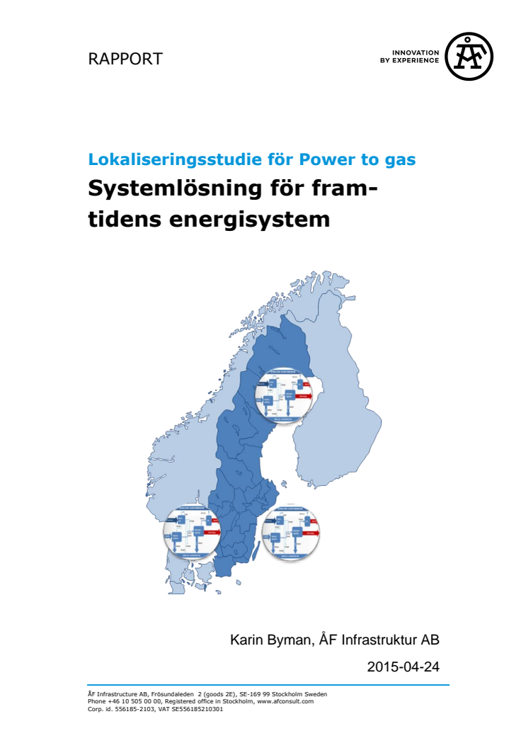Lokaliseringsstudie för Power to gas