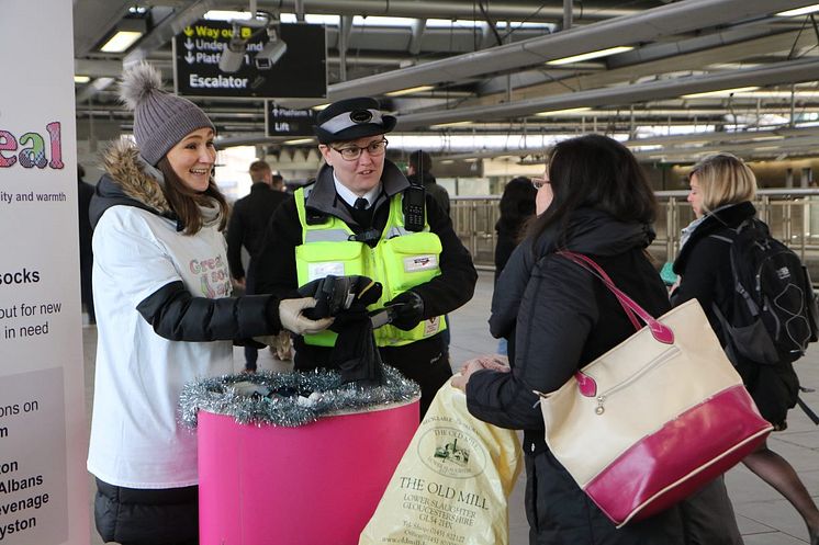 Last year's physical donation point at Blackfriars station