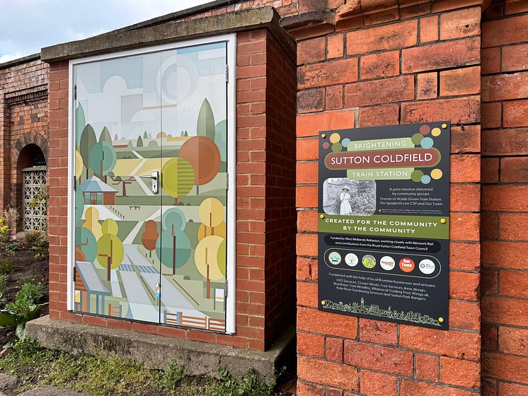 Sutton Coldfield station - Brumhaus artwork and plaque.jpeg