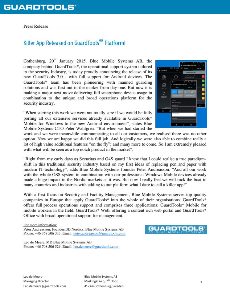 Killer App Released on GuardTools® Platform!
