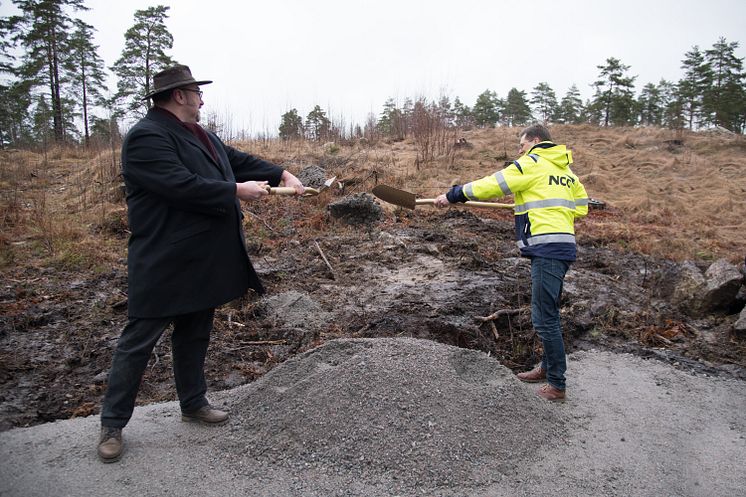 Första spadtaget för Lyra, Örebro kommuns nya vattenreservoar! 