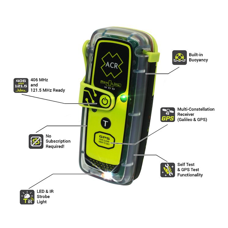 Hi-res image - ACR Electronics - The new ACR Electronics ResQLink 400 Personal Locator Beacon