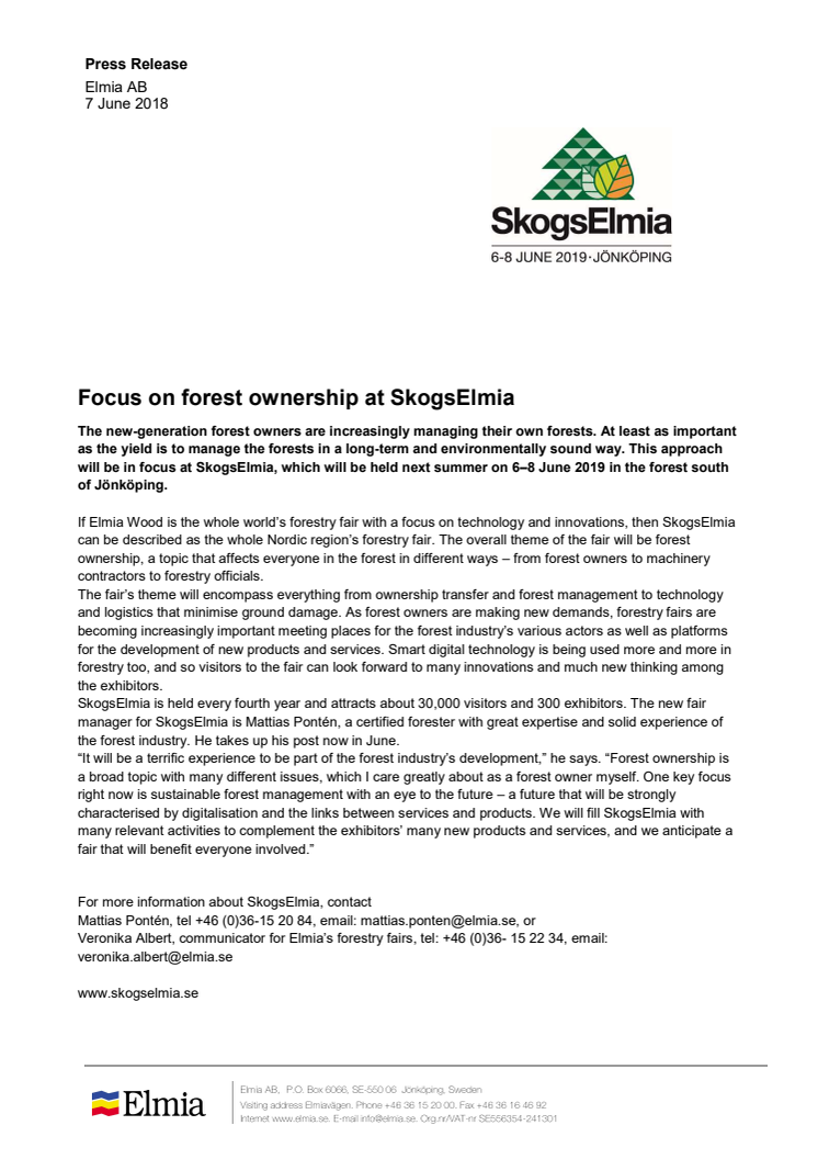 ​Focus on forest ownership at SkogsElmia