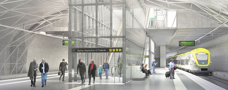 Bild: Västlänken Station Haga, ABAKO Arkitektkontor i Göteborg