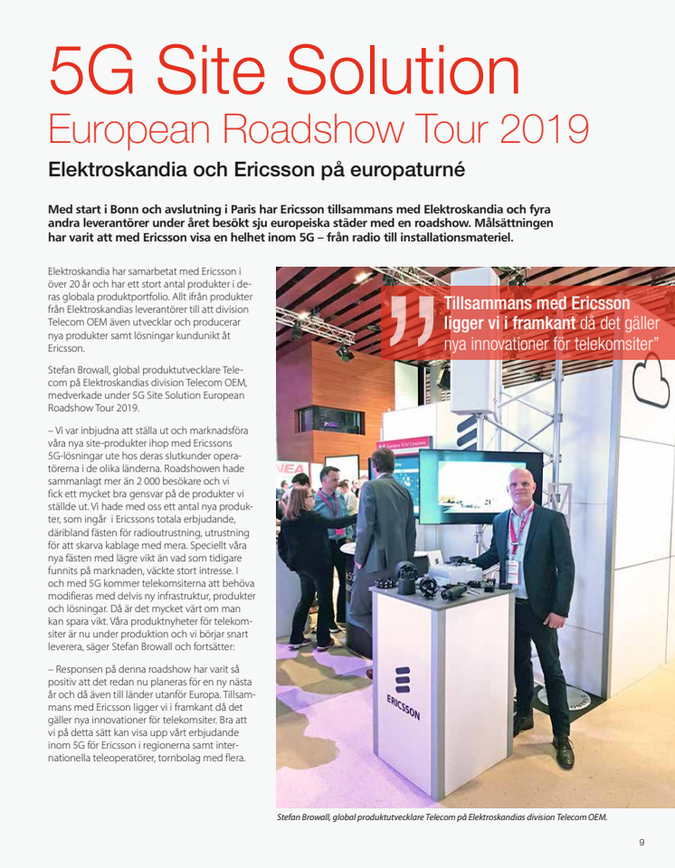 ​​5G Site Solution European Roadshow Tour 2019