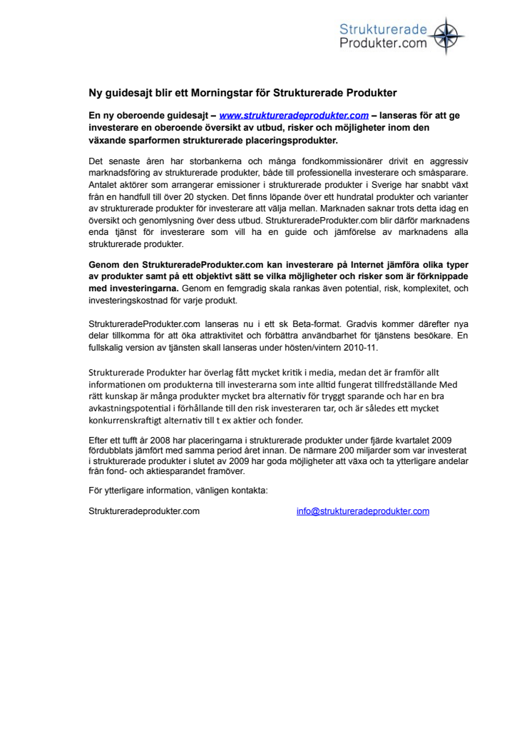 StruktureradeProdukter.com – ny guidesajt lanseras