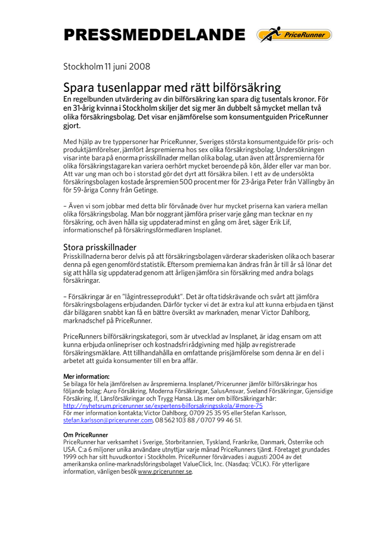 Spara tusenlappar med rätt bilförsäkring