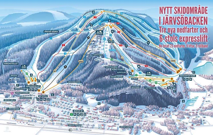 Järvsöbacken nu med 23 nedfarter