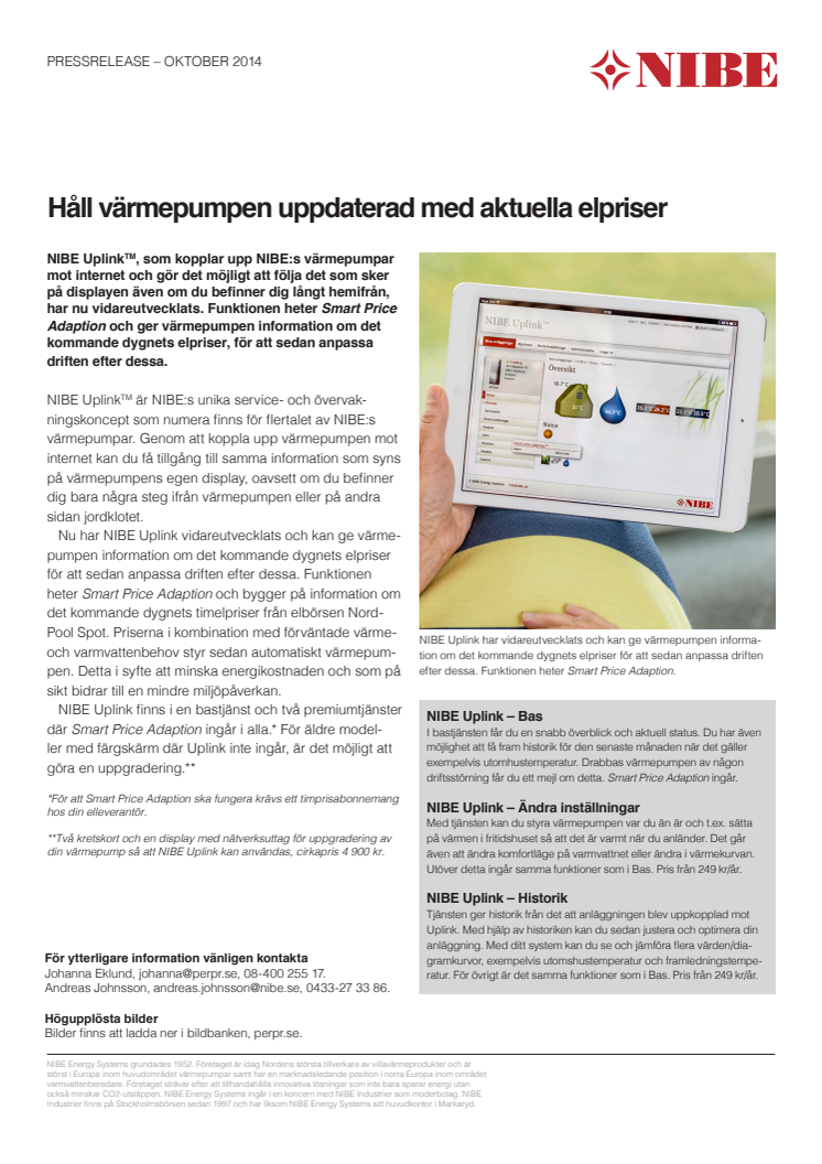 Håll värmepumpen uppdaterad med aktuella elpriser