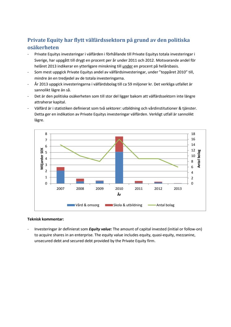 SVCA:s kommentar till S,MP och V:s presskonferens 6 oktober 2014 ang uppgörelse om vinster i välfärden