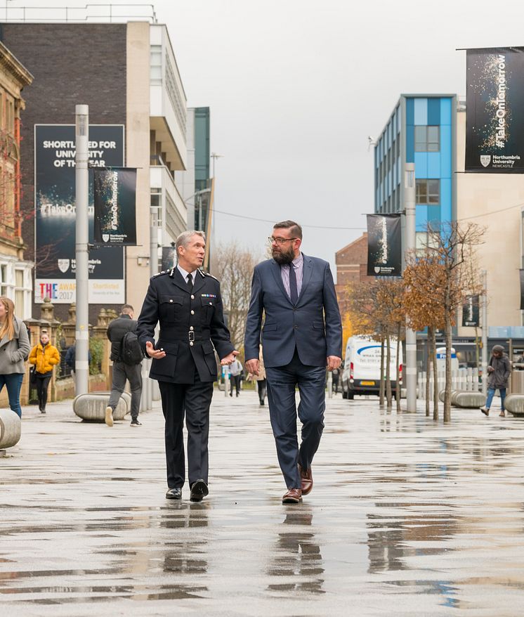 Northumbria Police Chief Constable Winton Keenen and Northumbria University Deputy Vice-Chancellor Professor Peter Francis