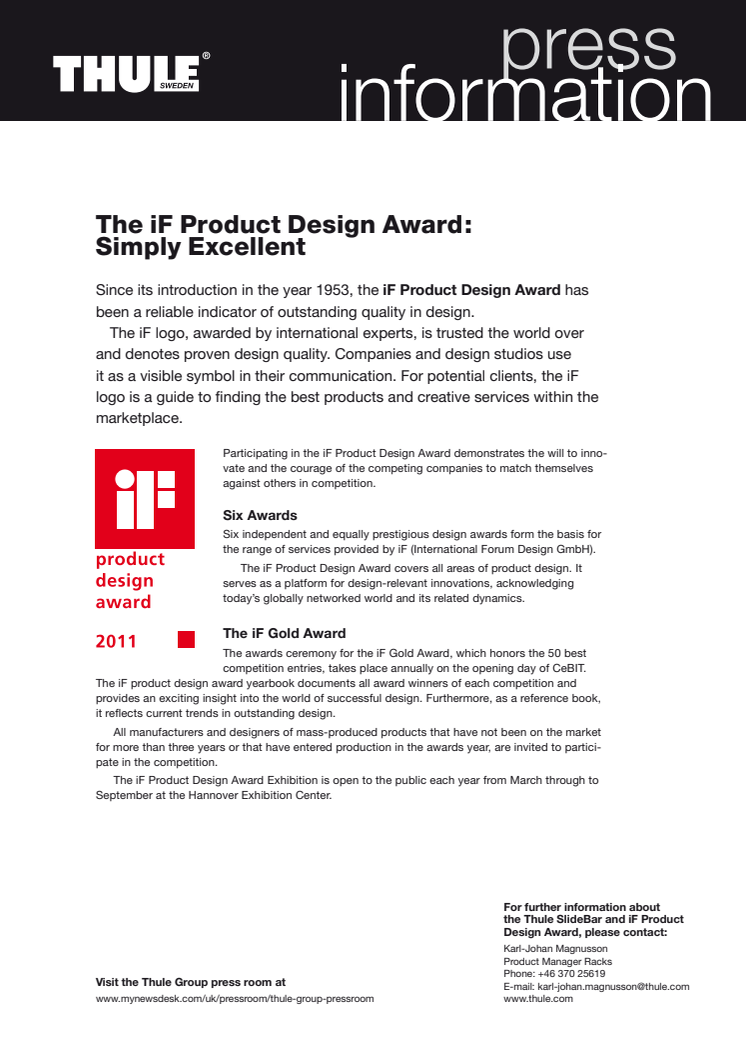 The iF Design Award: Simply Excellent