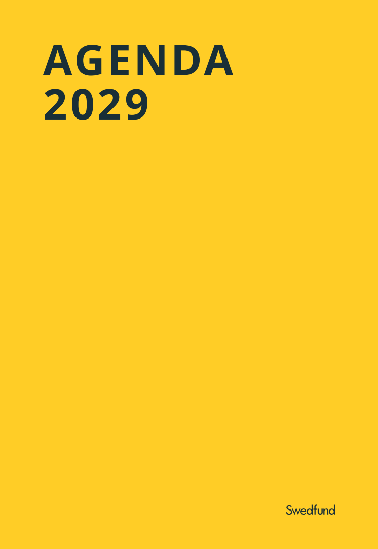 Swedfunds Integrerade redovisning 2016, Agenda 2029