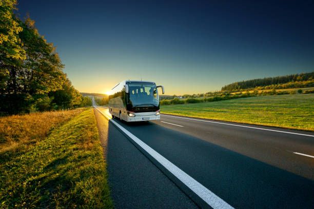 Buss på landsväg