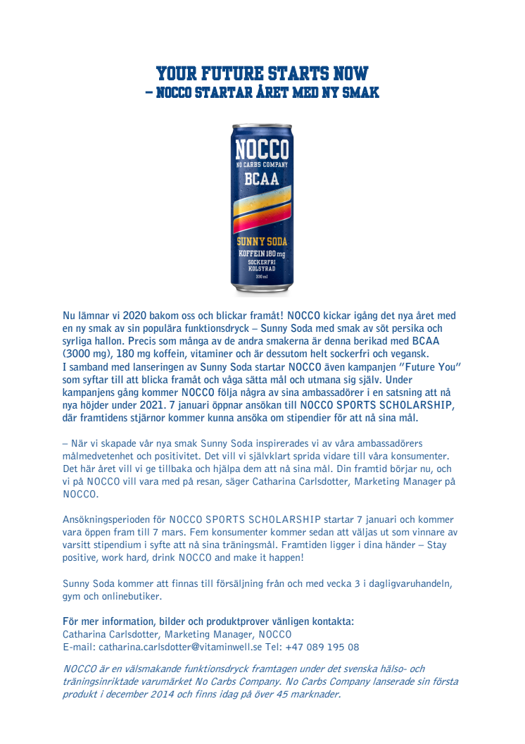 Your future starts now  – NOCCO startar året med ny smak