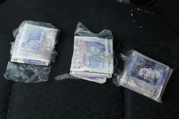 Cash found in Hazell Lumbley's car