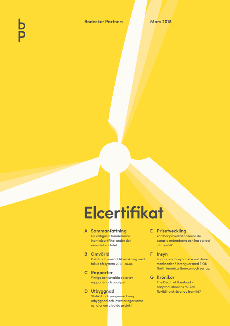 Ny elcertifikatrapport - politik, priser, rapporter och intervjer