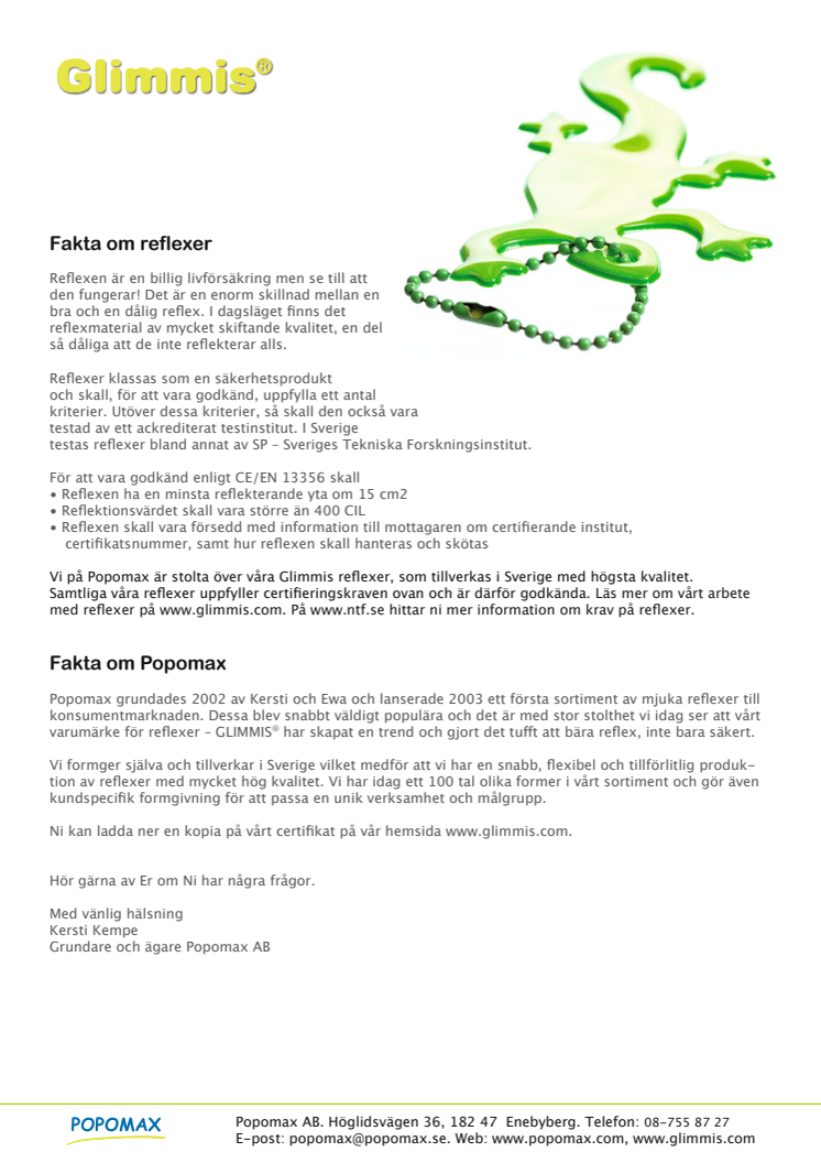 Fakta om reflexer