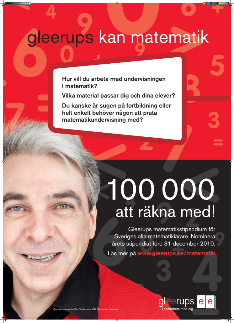 Tio kandidater till Gleerups matematikstipendium