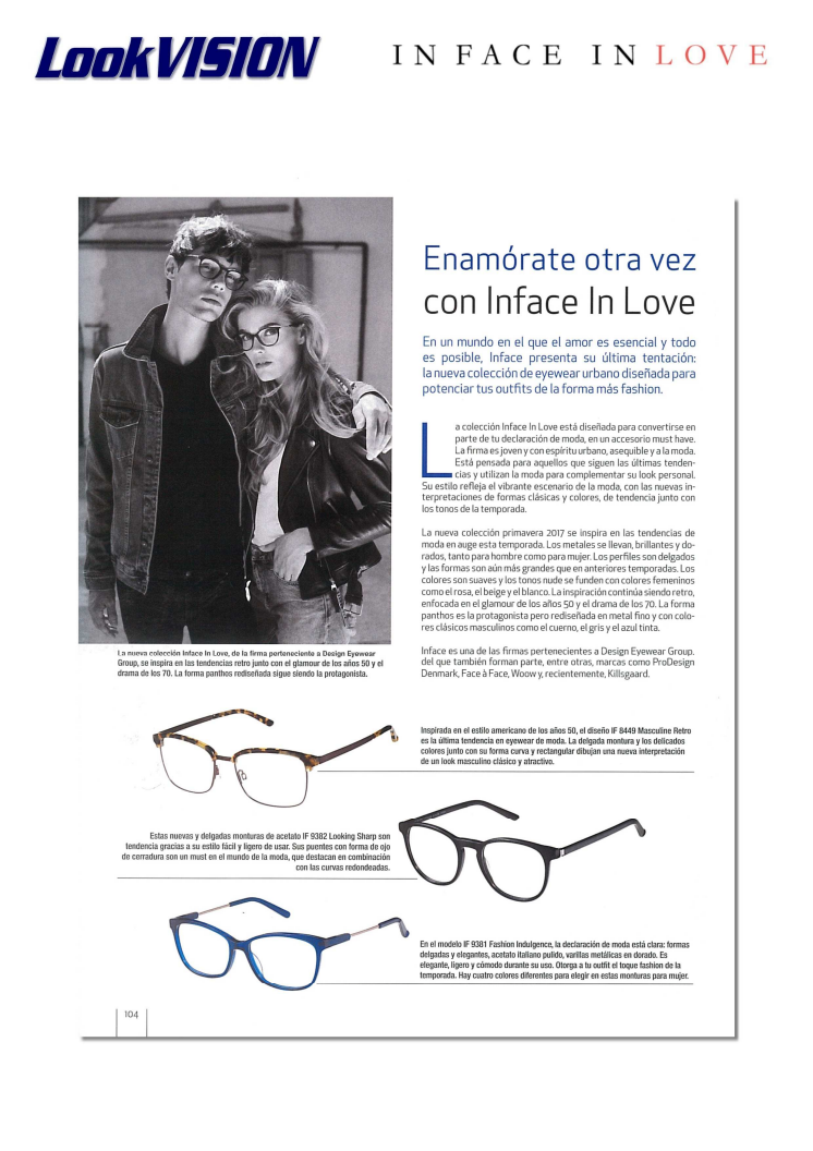 In Face In Love in LOOK Vison mars 2017