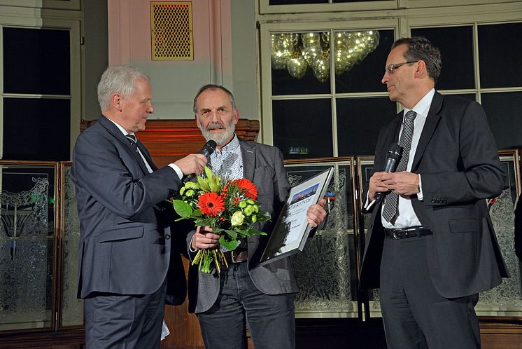 Prof. Werner Schneider, Initiator der Leipziger Notenspur, wurde mit dem zweiten Platz in der Kategorie Persönlichkeiten geehrt