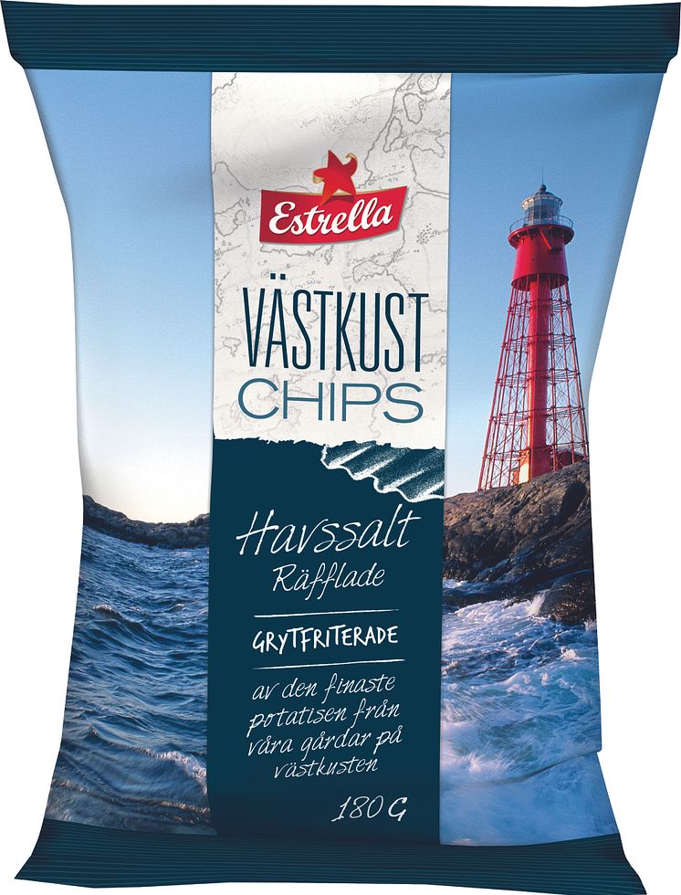 Estrella Västkustchips Havssalt Räfflade