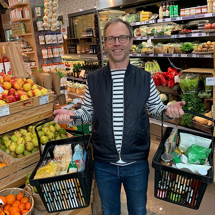 Butiken i Sickla med butikschef Lars Kymling