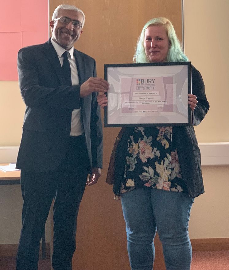 Cllr Rafiq & Learner  of the year