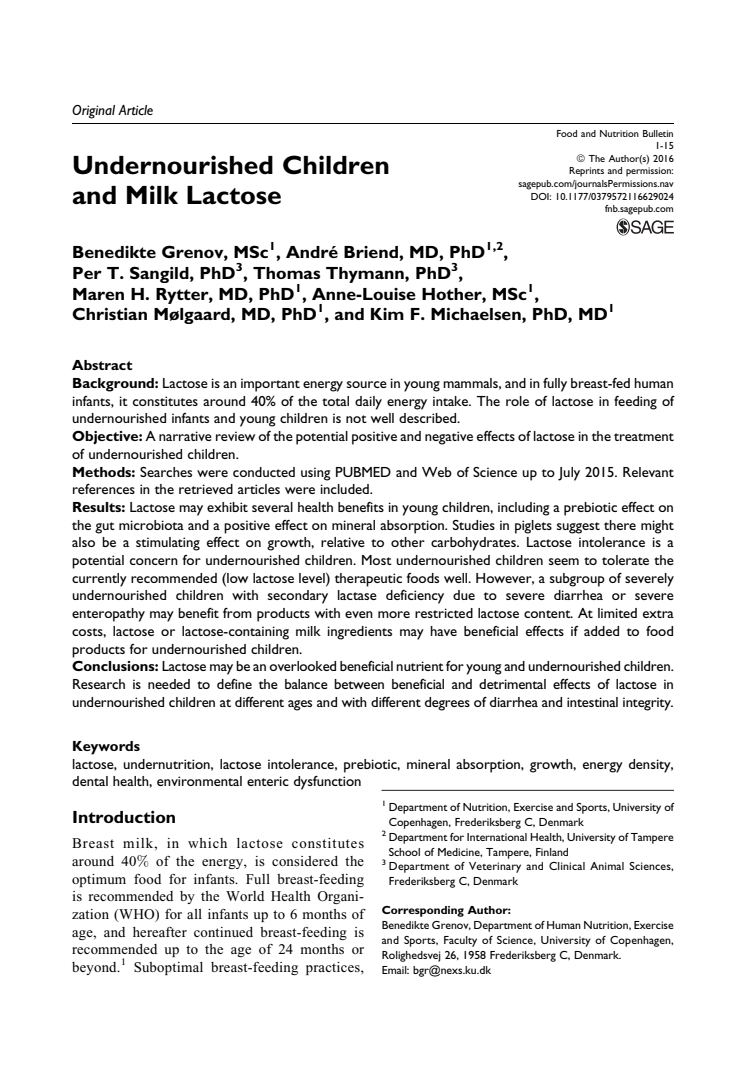  Lactose review