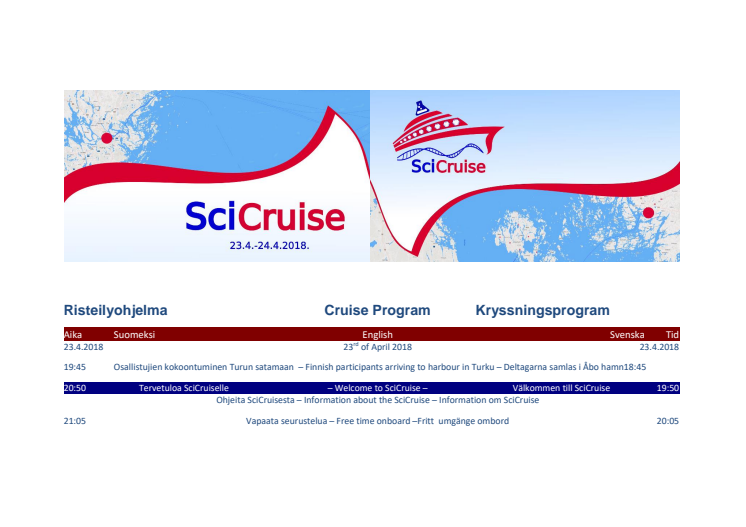 SciCruise 2018 program 