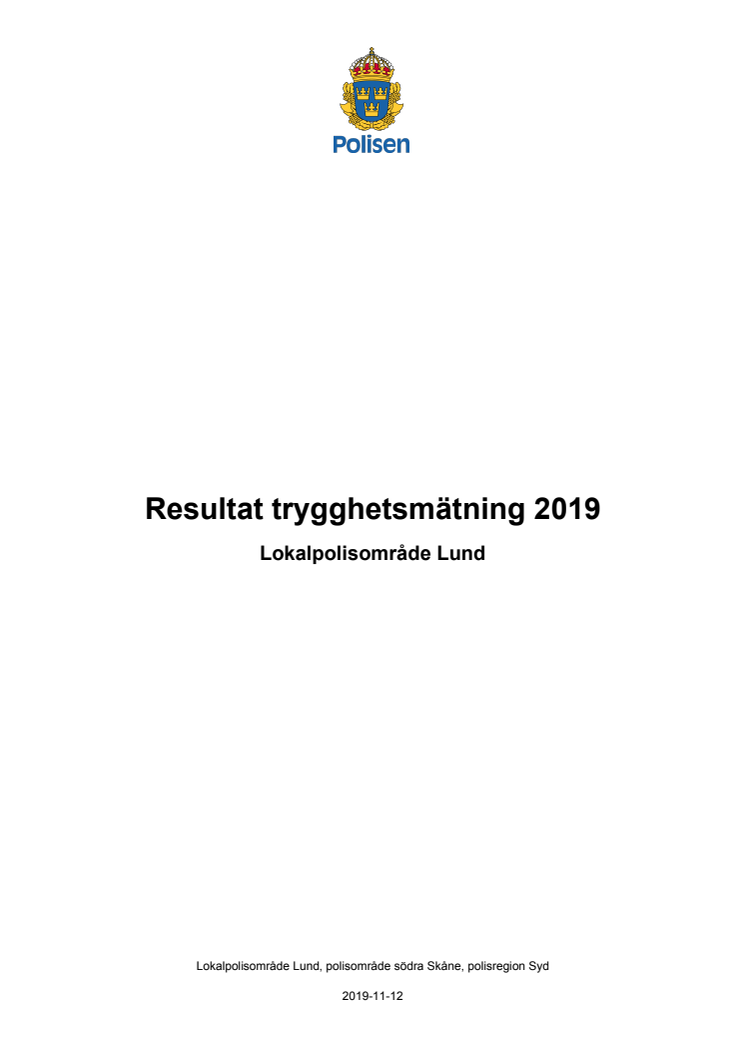 Rapport: trygghetsmätning 2019