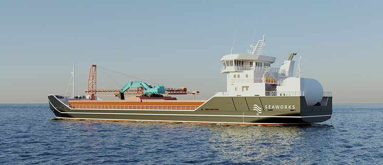 Seaworks’ new gas-powered vessel will use an extensive integrated systems package from Kongsberg Maritime