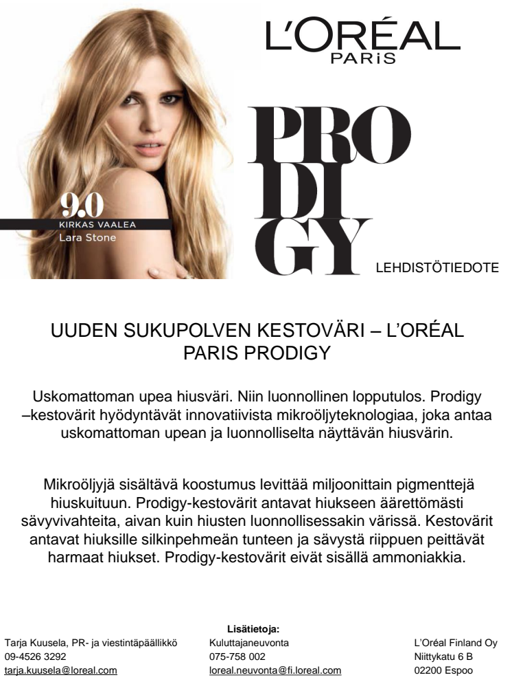 L'Oréal Paris Prodigy -hiusväri