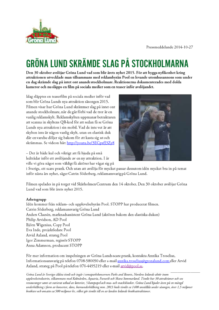 Gröna Lund skrämde slag på stockholmarna